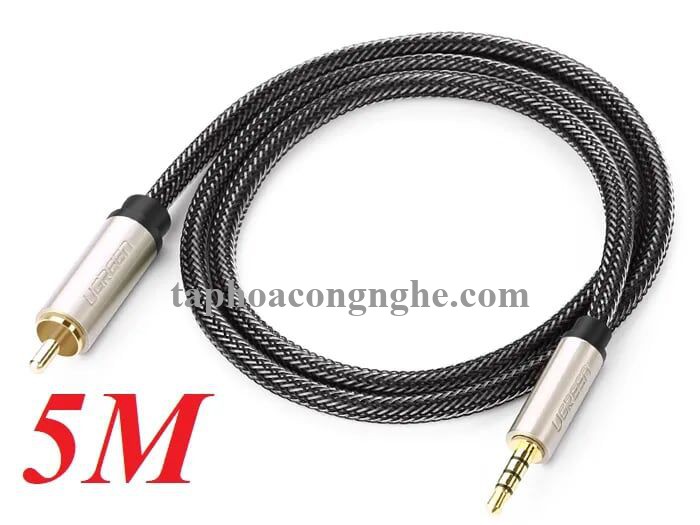 Ugreen 20735 5M chỉ dùng cho tv xiaomi chỉ tương thích với tv xiaomi màu Xám Cáp âm thanh bông sen Coaxial sang 3.5mm dương cao cấp AV132 30020735